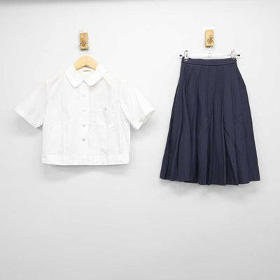 【中古】静岡県 常葉大学附属菊川中学校高等学校 女子制服 2点 (シャツ・スカート) sf044516