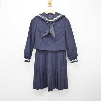 【中古】福岡県 筑紫女学園中学高等学校 女子制服 3点 (セーラー服・ジャンパースカート) sf044521