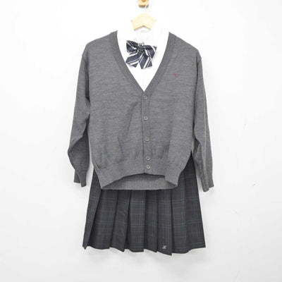 【中古】京都府 東宇治高等学校 女子制服 5点 (ブレザー・ニット・シャツ・スカート) sf044524