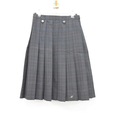 【中古】京都府 東宇治高等学校 女子制服 3点 (ニットベスト・スカート) sf044525