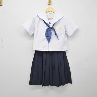 【中古】福岡県 田川高等学校 女子制服 4点 (セーラー服・スカート) sf044529