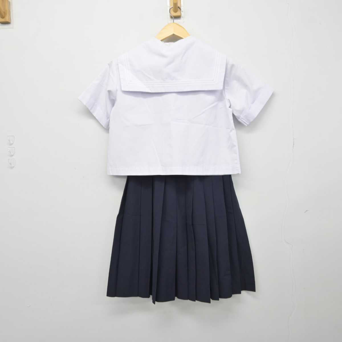 【中古】福岡県 田川高等学校 女子制服 4点 (セーラー服・スカート) sf044529