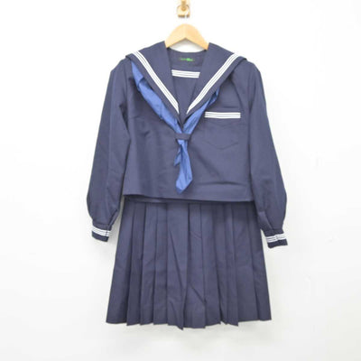 【中古】大阪府 吹田市立青山台中学校 女子制服 4点 (セーラー服・スカート) sf044538