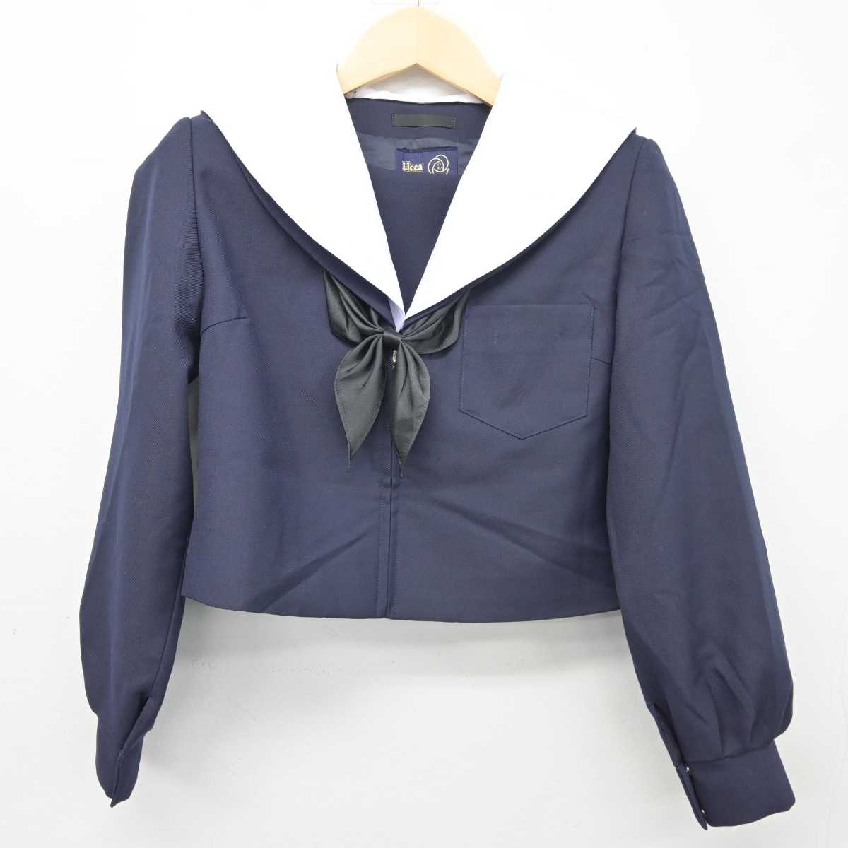 【中古】岐阜県 笠松中学校 女子制服 2点 (セーラー服) sf044549