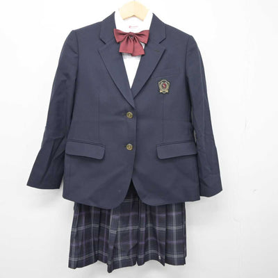 【中古】京都府 朱雀高等学校 女子制服 4点 (ブレザー・シャツ・スカート) sf044552