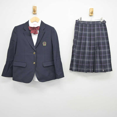 【中古】京都府 朱雀高等学校 女子制服 4点 (ブレザー・シャツ・スカート) sf044552