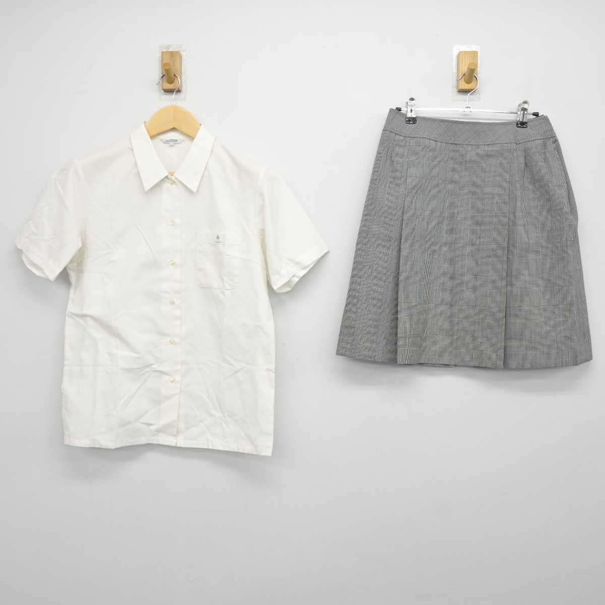 【中古】神奈川県 山手学院高等学校 女子制服 2点 (シャツ・スカート) sf044555