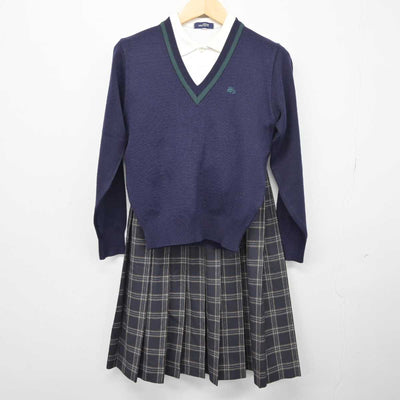 【中古】東京都 志村第四中学校 女子制服 4点 (ブレザー・ニット・シャツ・スカート) sf044556