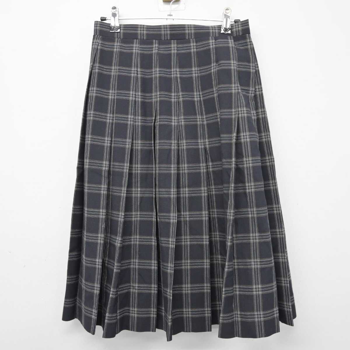 【中古】東京都 志村第四中学校 女子制服 3点 (ニットベスト・シャツ・スカート) sf044557