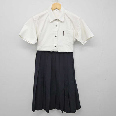 【中古】岡山県 倉敷南高等学校 女子制服 3点 (シャツ・スカート) sf044565