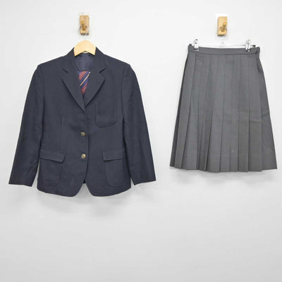 【中古】神奈川県 野川中学校 女子制服 3点 (ブレザー・スカート) sf044576