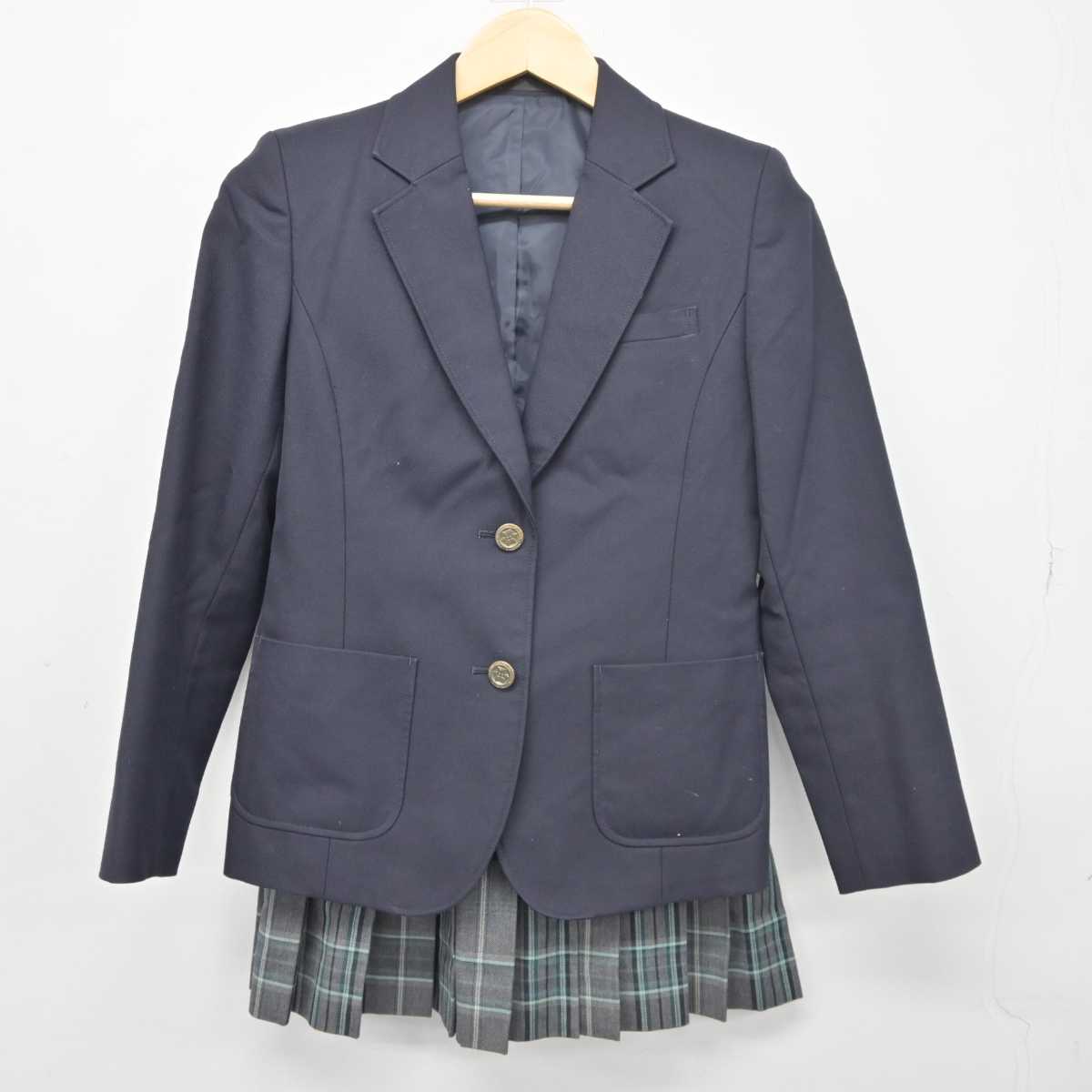 【中古】神奈川県 海老名市立今泉中学校 女子制服 2点 (ブレザー・スカート) sf044582