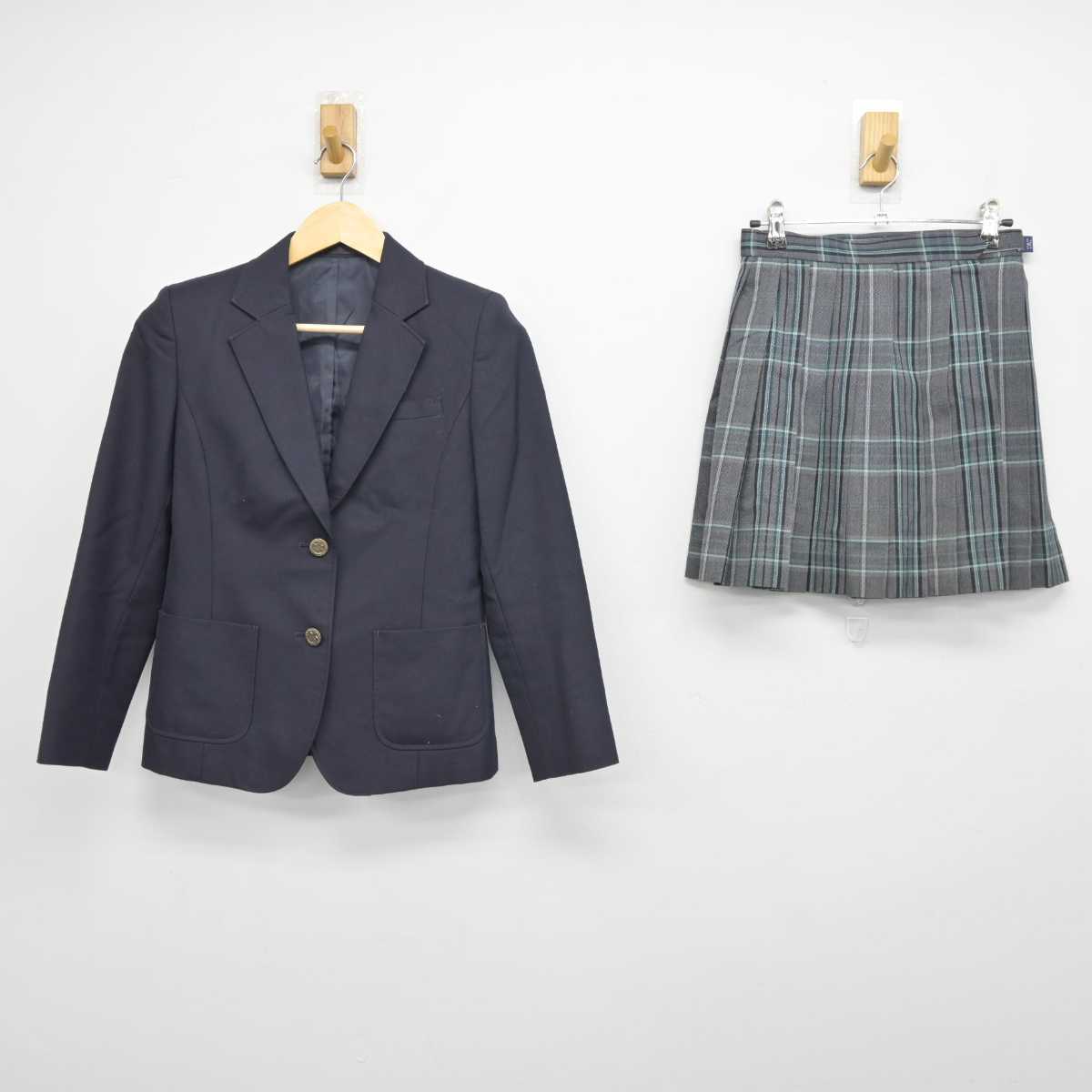 【中古】神奈川県 海老名市立今泉中学校 女子制服 2点 (ブレザー・スカート) sf044582