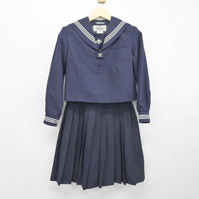 【中古】千葉県 栗ケ沢中学校 女子制服 2点 (セーラー服・スカート) sf044588