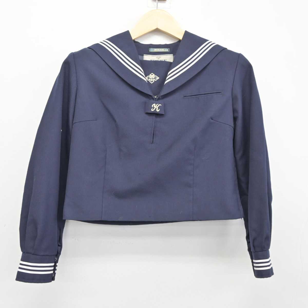 【中古】千葉県 栗ケ沢中学校 女子制服 2点 (セーラー服・スカート) sf044588