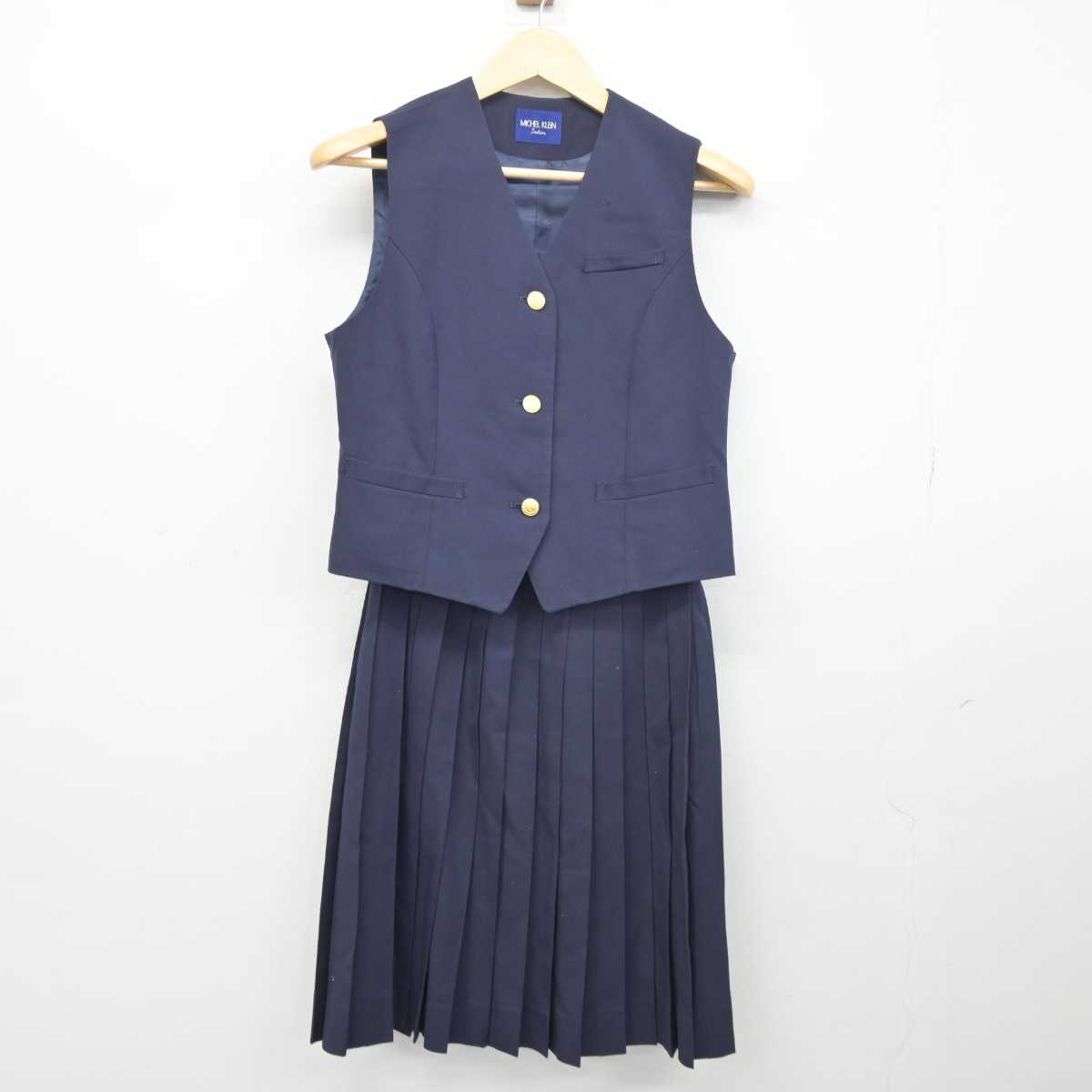 【中古】長野県 上田市立第三中学校 女子制服 3点 (ブレザー・ベスト・スカート) sf044590