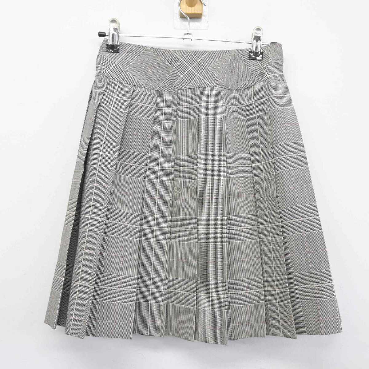 【中古】山梨県 日本大学明誠高等学校 女子制服 2点 (ニットベスト・スカート) sf044594