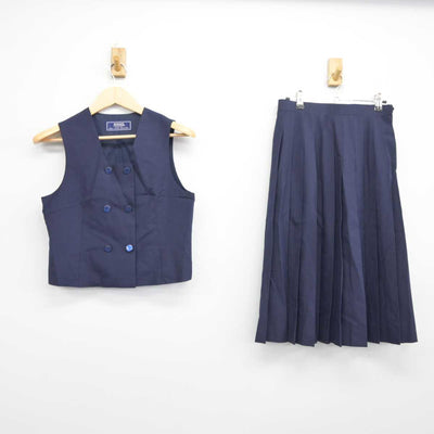 【中古】埼玉県 植竹中学校 女子制服 2点 (ベスト・スカート) sf044602