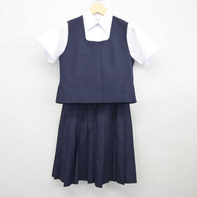 【中古】神奈川県 生田中学校 女子制服 3点 (シャツ・ベスト・スカート) sf044605