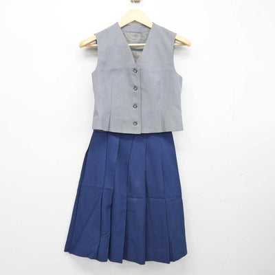 【中古】東京都 関中学校 女子制服 5点 (ブレザー・ベスト・スカート) sf044613