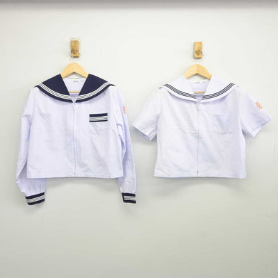 【中古】富山県 堀川中学校 女子制服 2点 (セーラー服) sf044626