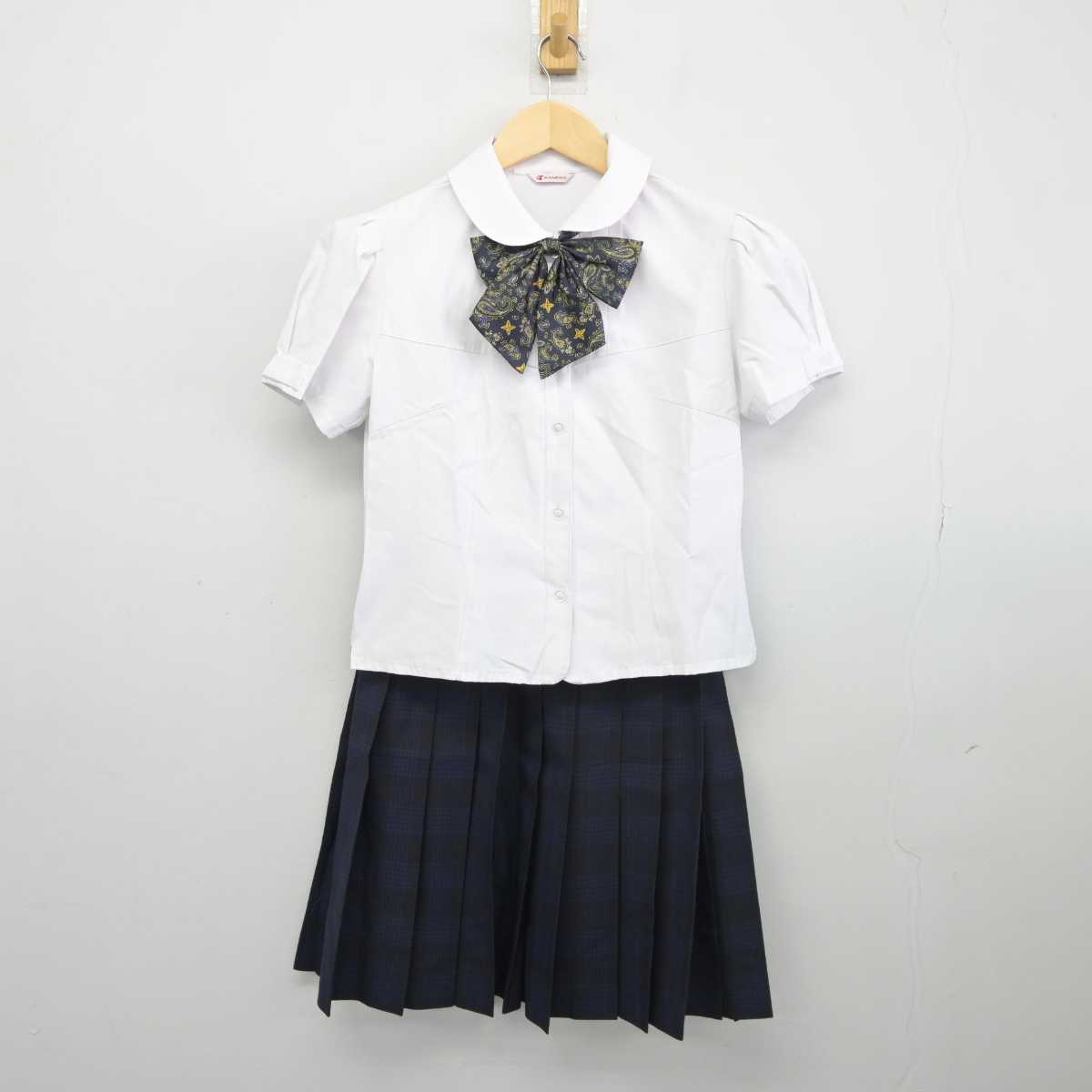 【中古】長崎県 長崎日本大学高等学校 女子制服 3点 (シャツ・スカート) sf044634