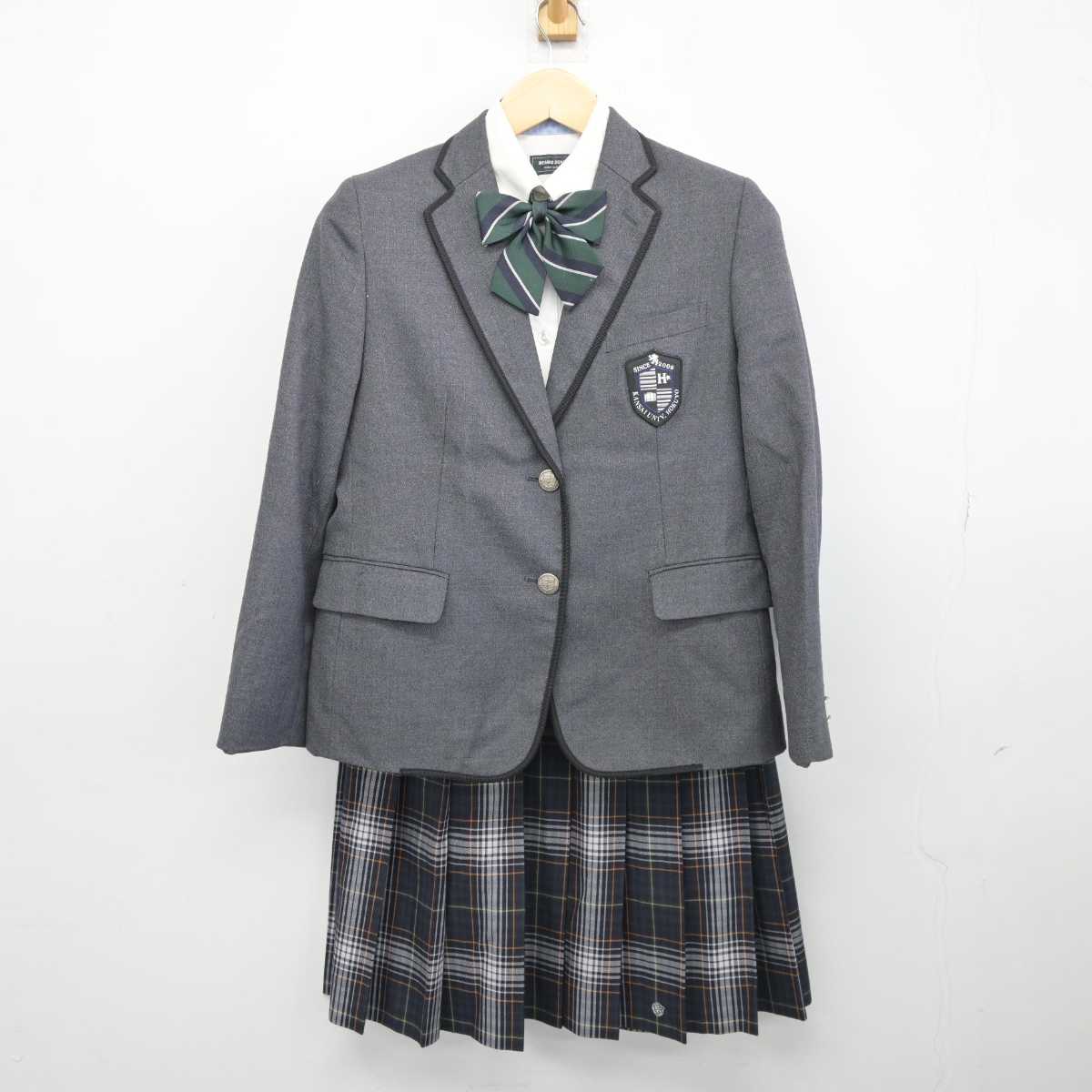 【中古】大阪府 関西大学北陽高等学校 女子制服 4点 (ブレザー・シャツ・スカート) sf044640