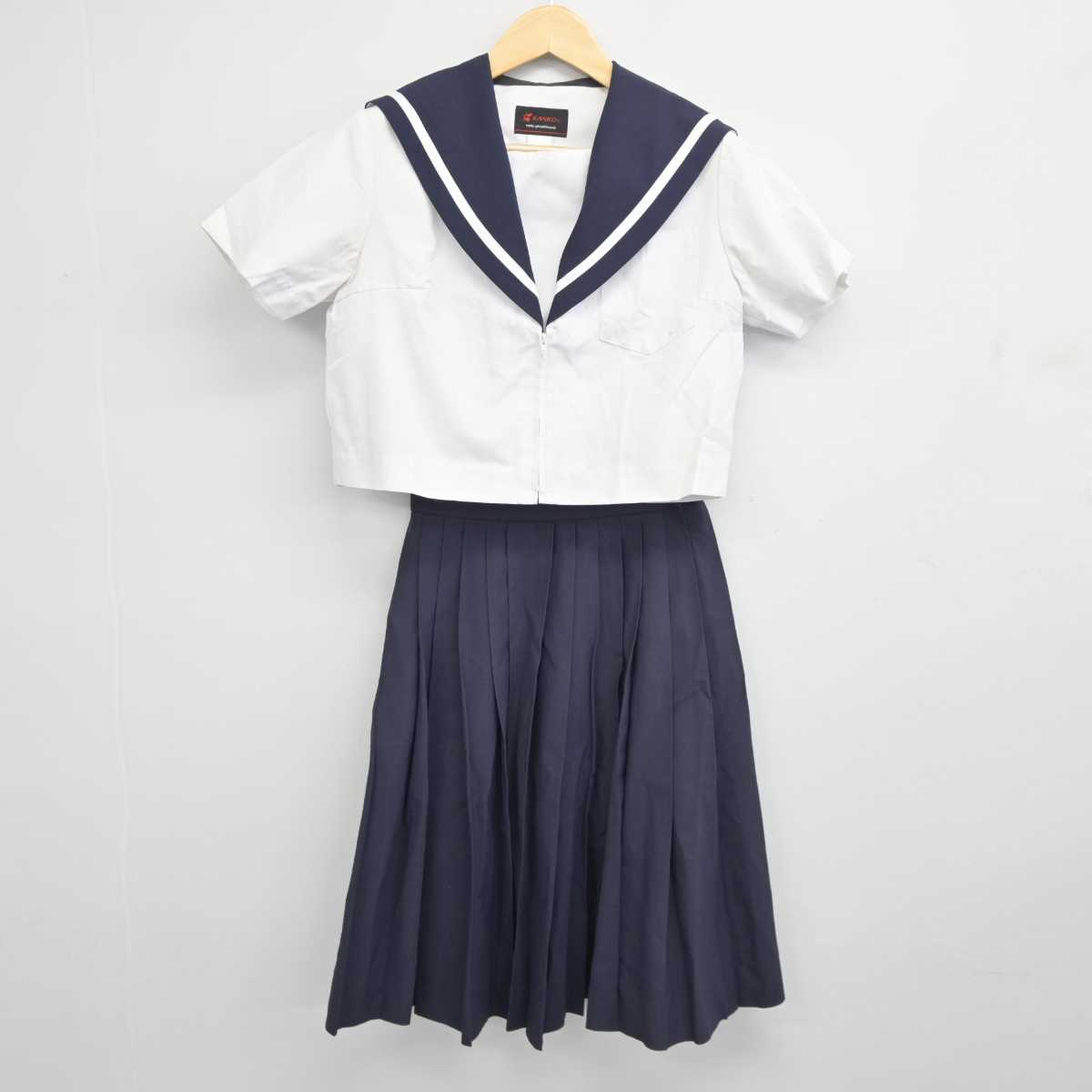 【中古】愛知県 日進北中学校 女子制服 3点 (セーラー服・スカート) sf044649