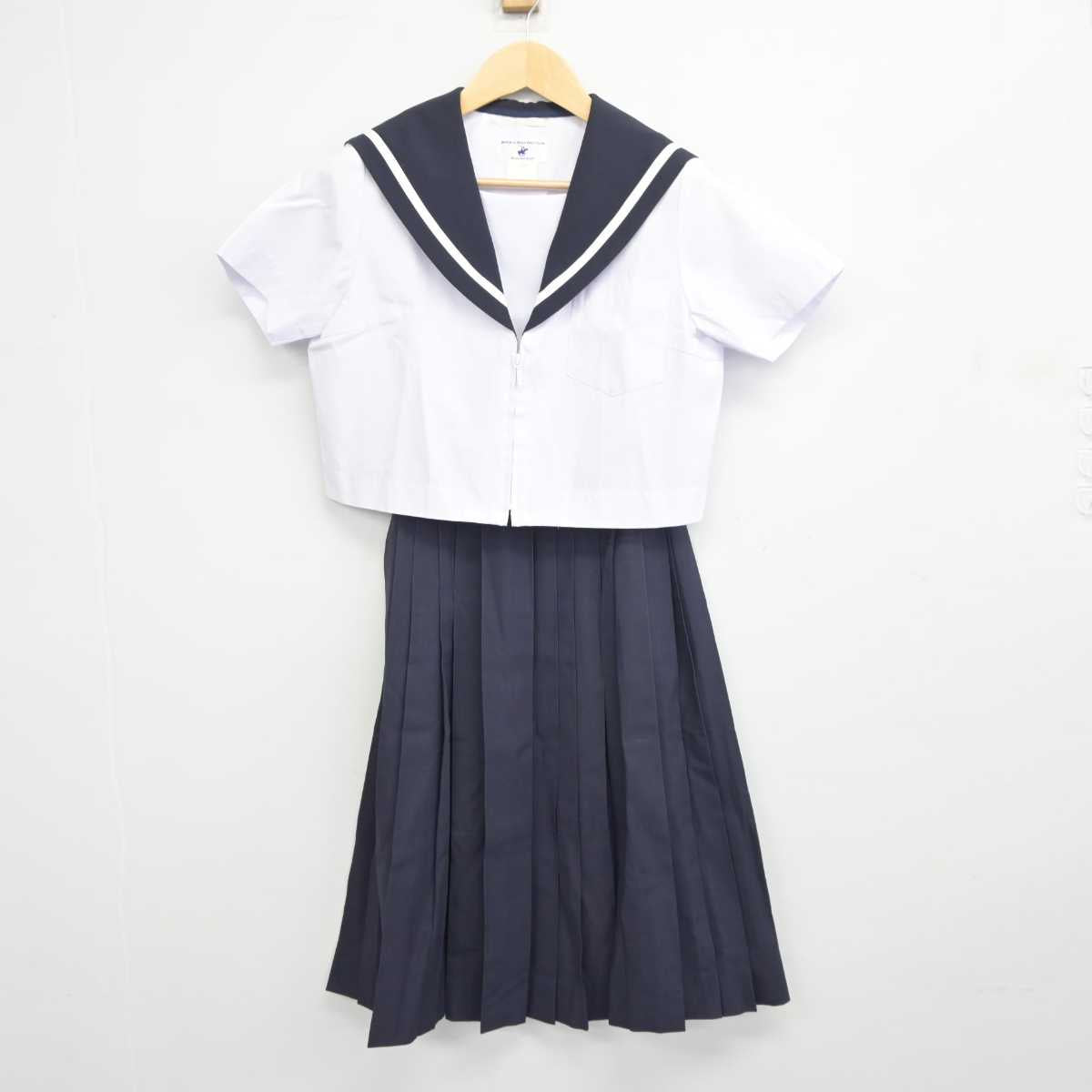 【中古】愛知県 日進北中学校 女子制服 2点 (セーラー服・スカート) sf044651