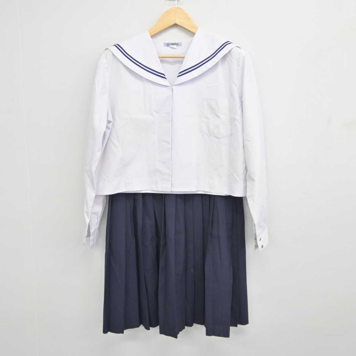 【中古】和歌山県 和歌山市立西脇中学校 女子制服 4点 (セーラー服・セーラー服・スカート) sf044660