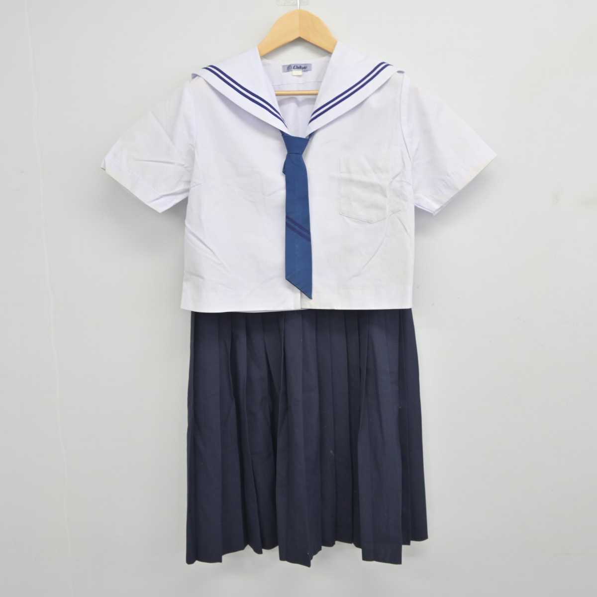 【中古】和歌山県 和歌山市立西脇中学校 女子制服 4点 (セーラー服・セーラー服・スカート) sf044660