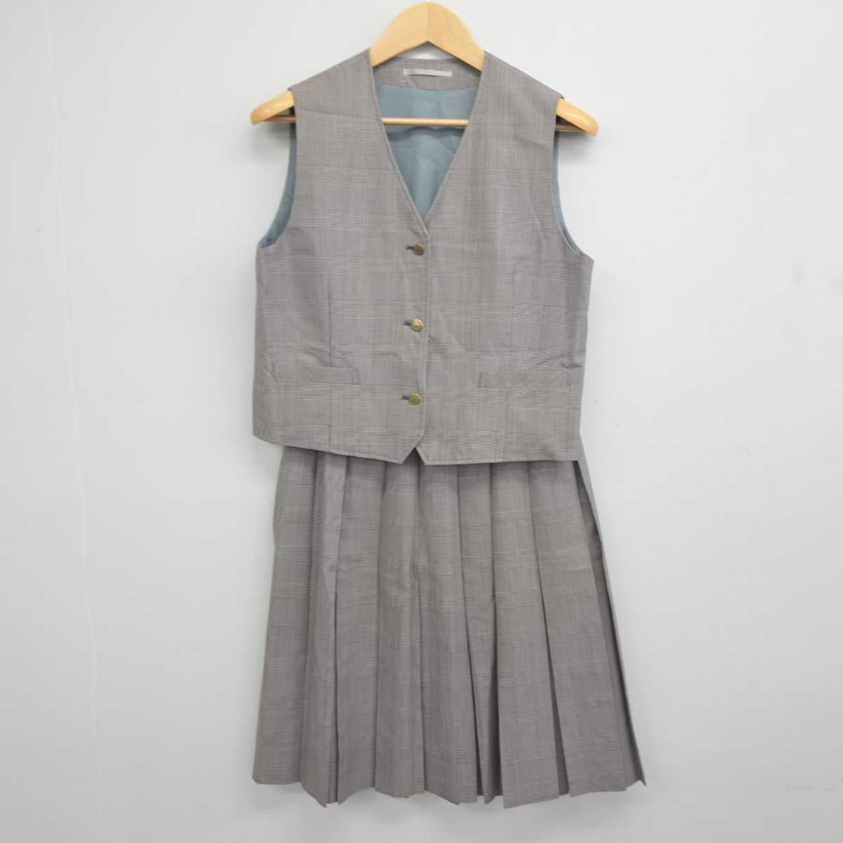 【中古】東京都 町田市立堺中学校 女子制服 2点 (ベスト・スカート) sf044667