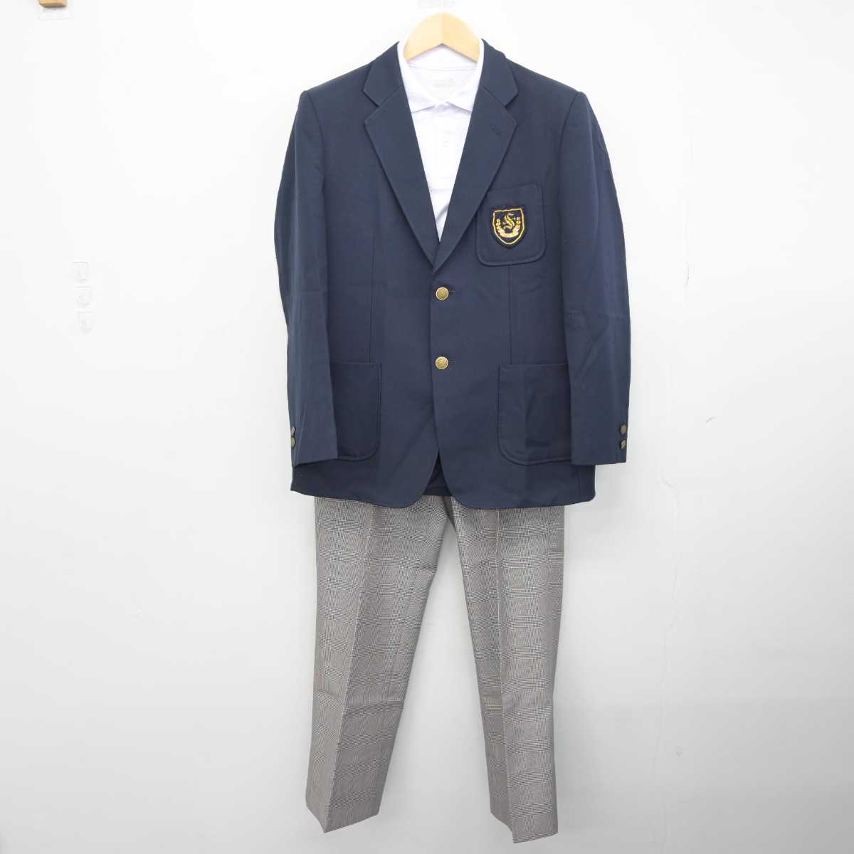 【中古】東京都 町田市立堺中学校 男子制服 3点 (ブレザー・シャツ・ズボン) sf044668