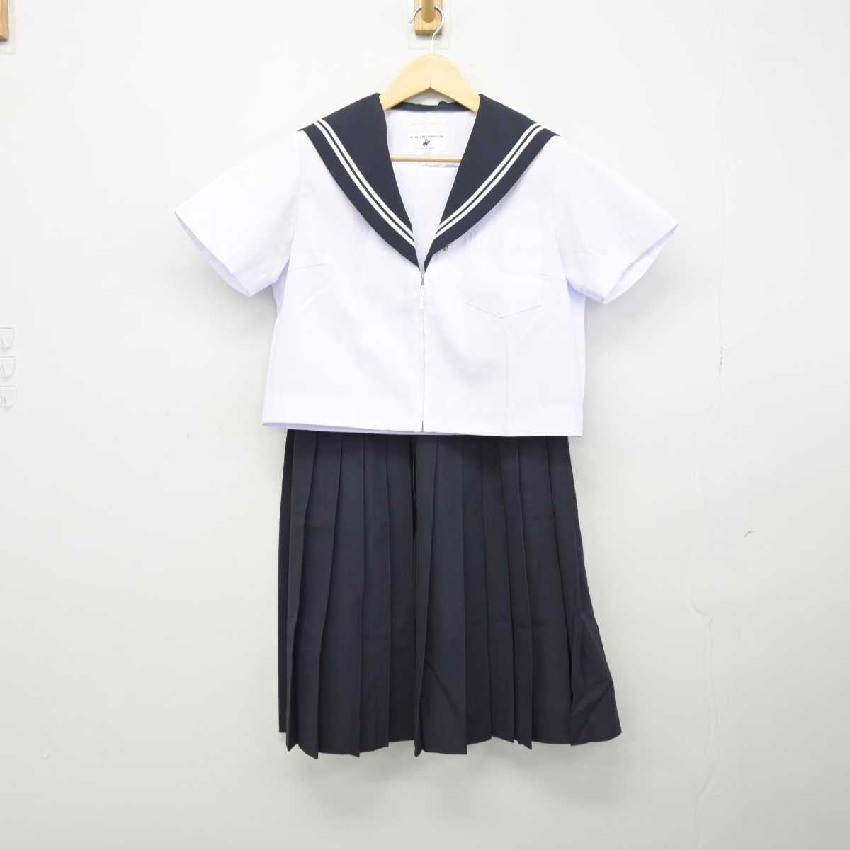 【中古】愛知県 常滑市立鬼崎中学校 女子制服 2点 (セーラー服・スカート) sf044701