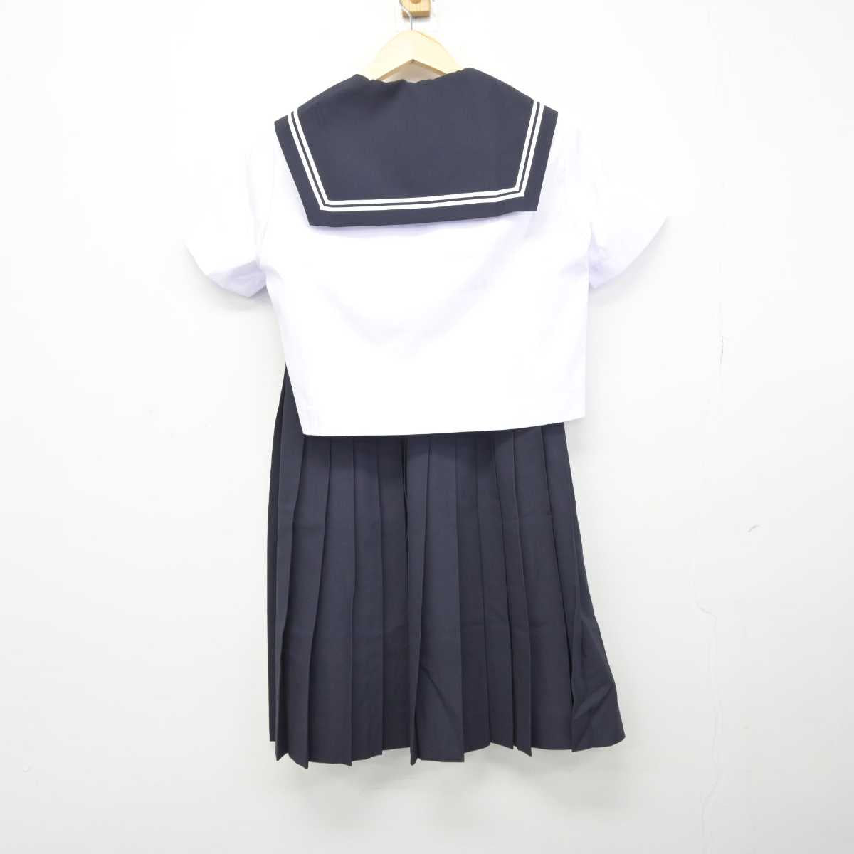 【中古】愛知県 常滑市立鬼崎中学校 女子制服 2点 (セーラー服・スカート) sf044701