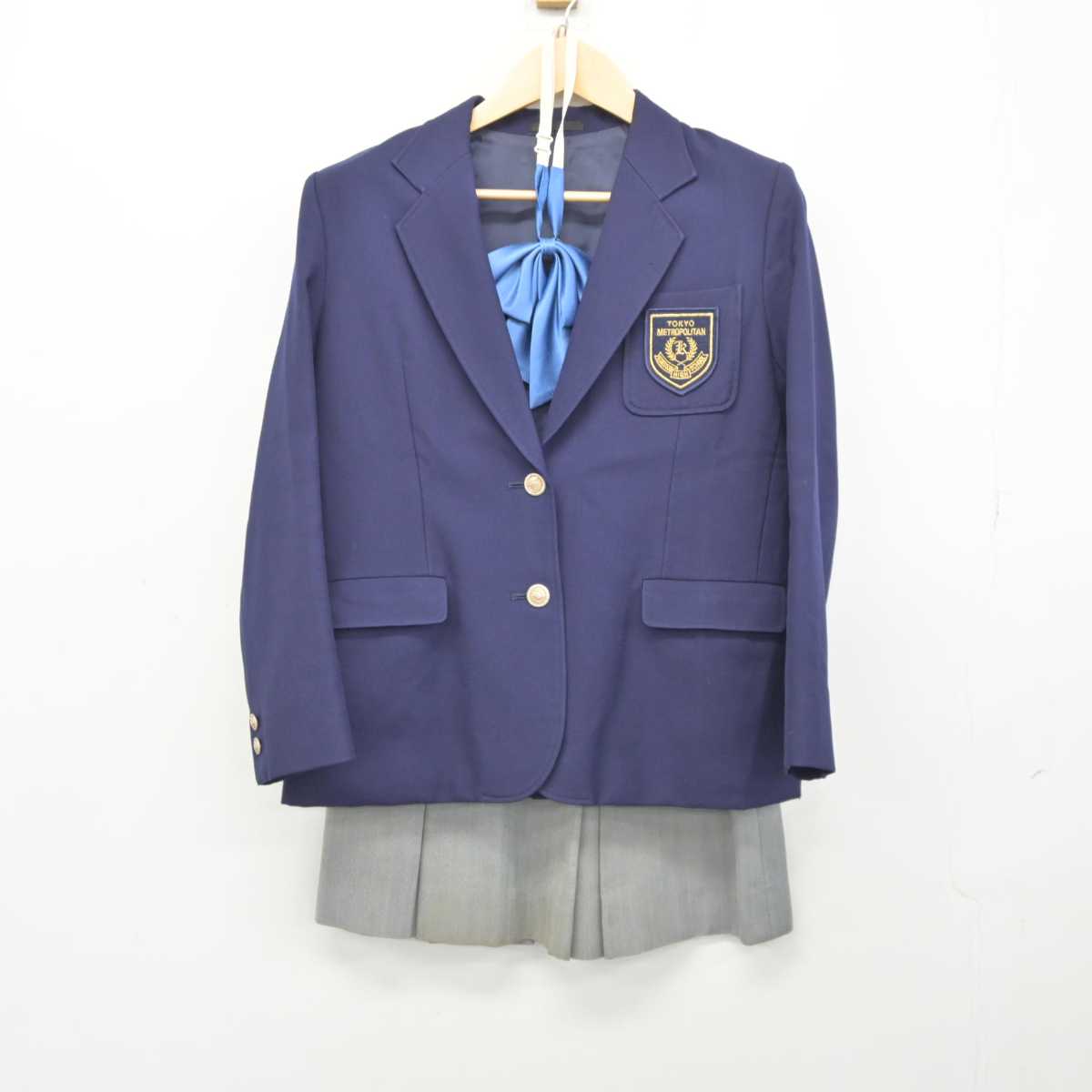 【中古】東京都 東京都立国際高等学校 女子制服 5点 (ブレザー・スカート) sf044706