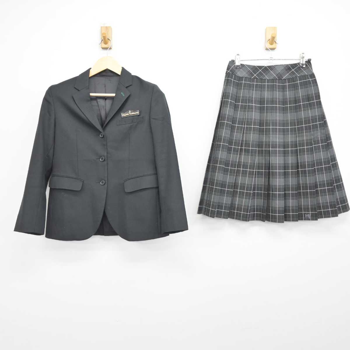 【中古】北海道 東月寒中学校 女子制服 2点 (ブレザー・スカート) sf044714