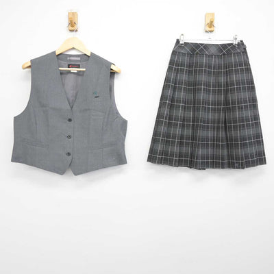 【中古】北海道 東月寒中学校 女子制服 2点 (ベスト・スカート) sf044715