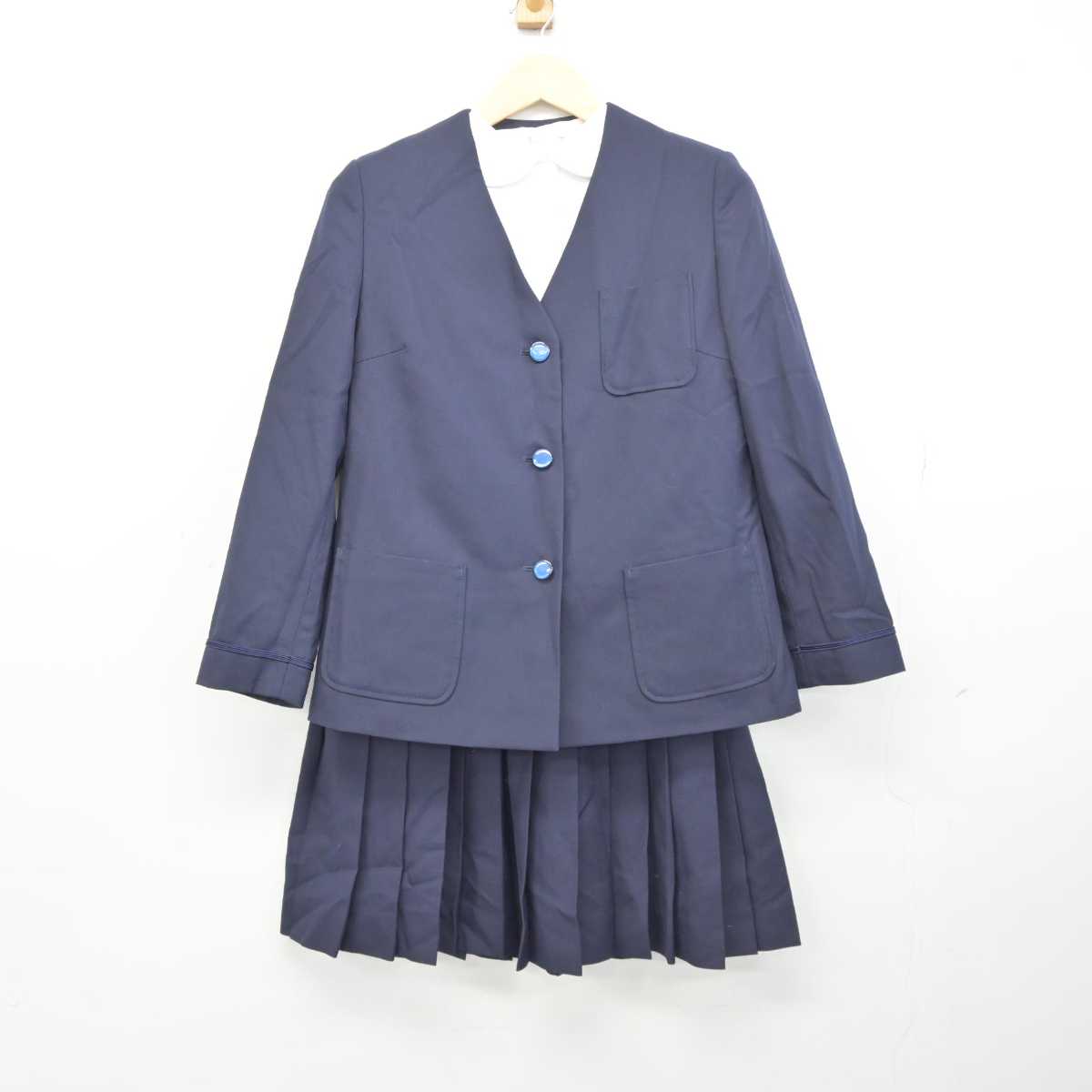 【中古】埼玉県 蕨市立第一中学校 女子制服 3点 (ブレザー・シャツ・スカート) sf044722