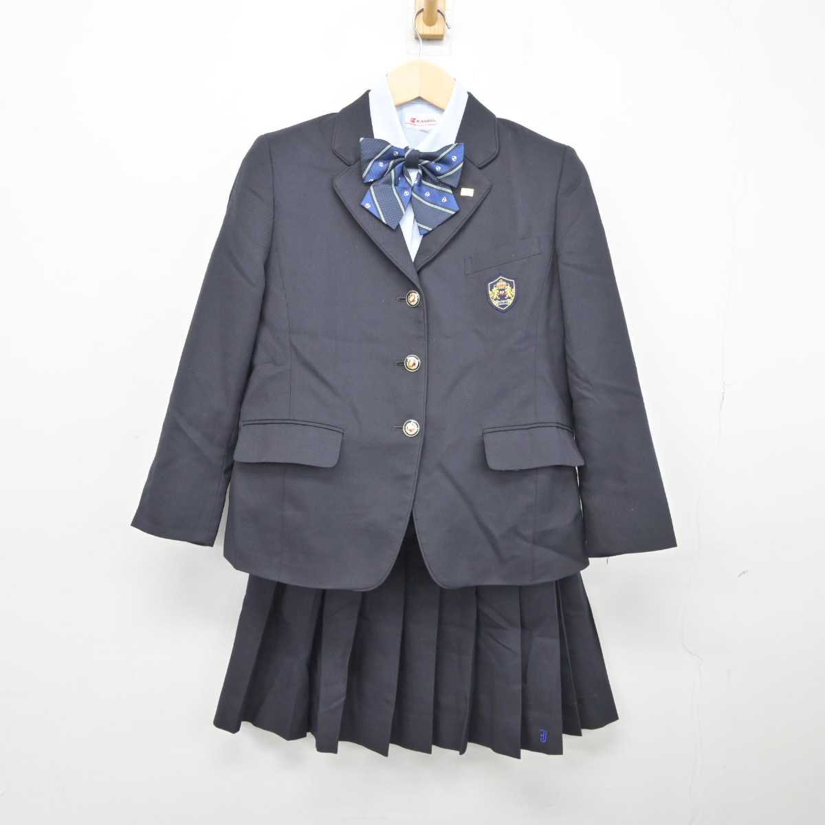 【中古】東京都 城北高等学校 女子制服 5点 (ブレザー・ニット・シャツ・スカート) sf044742