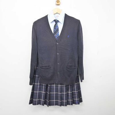 【中古】東京都 城北高等学校 女子制服 4点 (ニット・シャツ・スカート) sf044743