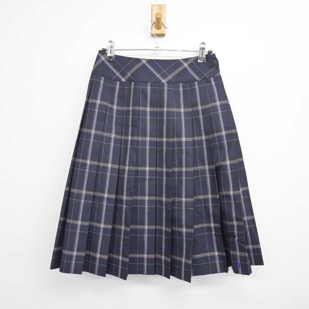 【中古】東京都 城北高等学校 女子制服 4点 (ニット・シャツ・スカート) sf044743