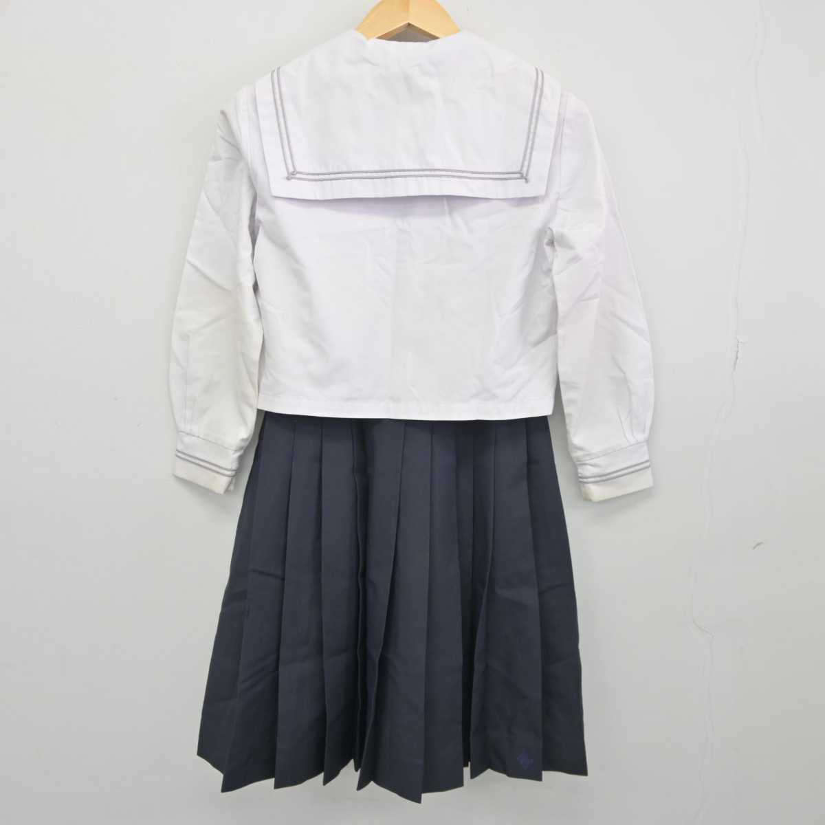 【中古】福井県 高志高等学校 女子制服 3点 (セーラー服・スカート) sf044802