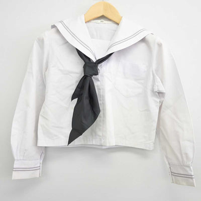 【中古】福井県 高志高等学校 女子制服 3点 (セーラー服・スカート) sf044802