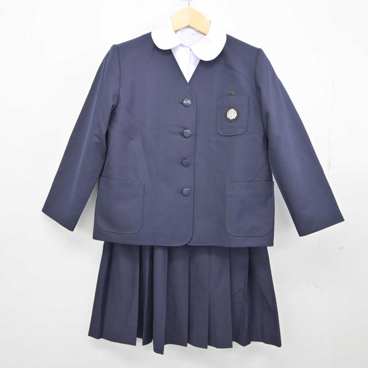 【中古】群馬県 群馬大学共同教育学部附属小学校 女子制服 5点 (ブレザー・シャツ・スカート) sf044806