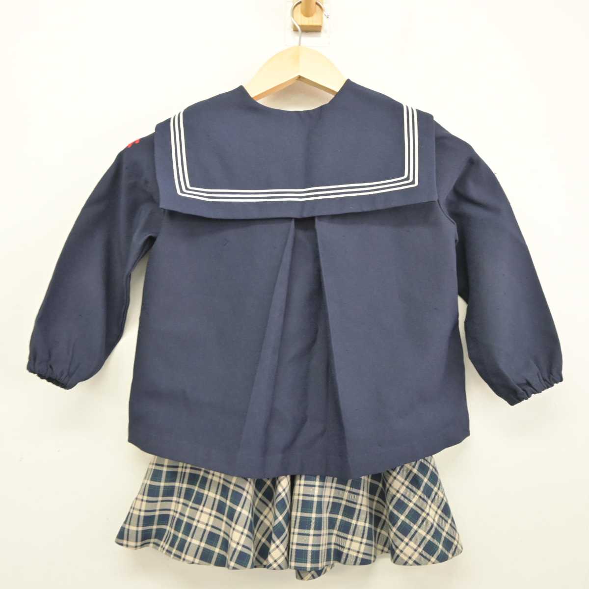 【中古】群馬県 しょうび第一幼稚園 女子制服 3点 (セーラー服・スカート) sf044814