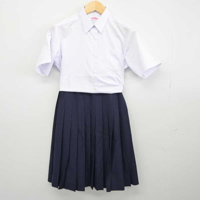 【中古】千葉県 周南中学校 女子制服 2点 (シャツ・スカート) sf044818