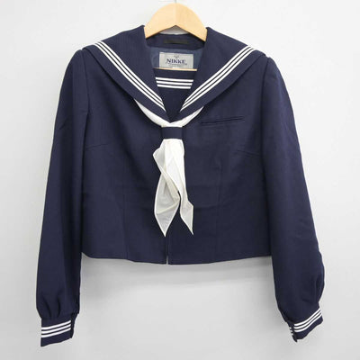 【中古】千葉県 富田中学校 女子制服 3点 (セーラー服・スカート) sf044820