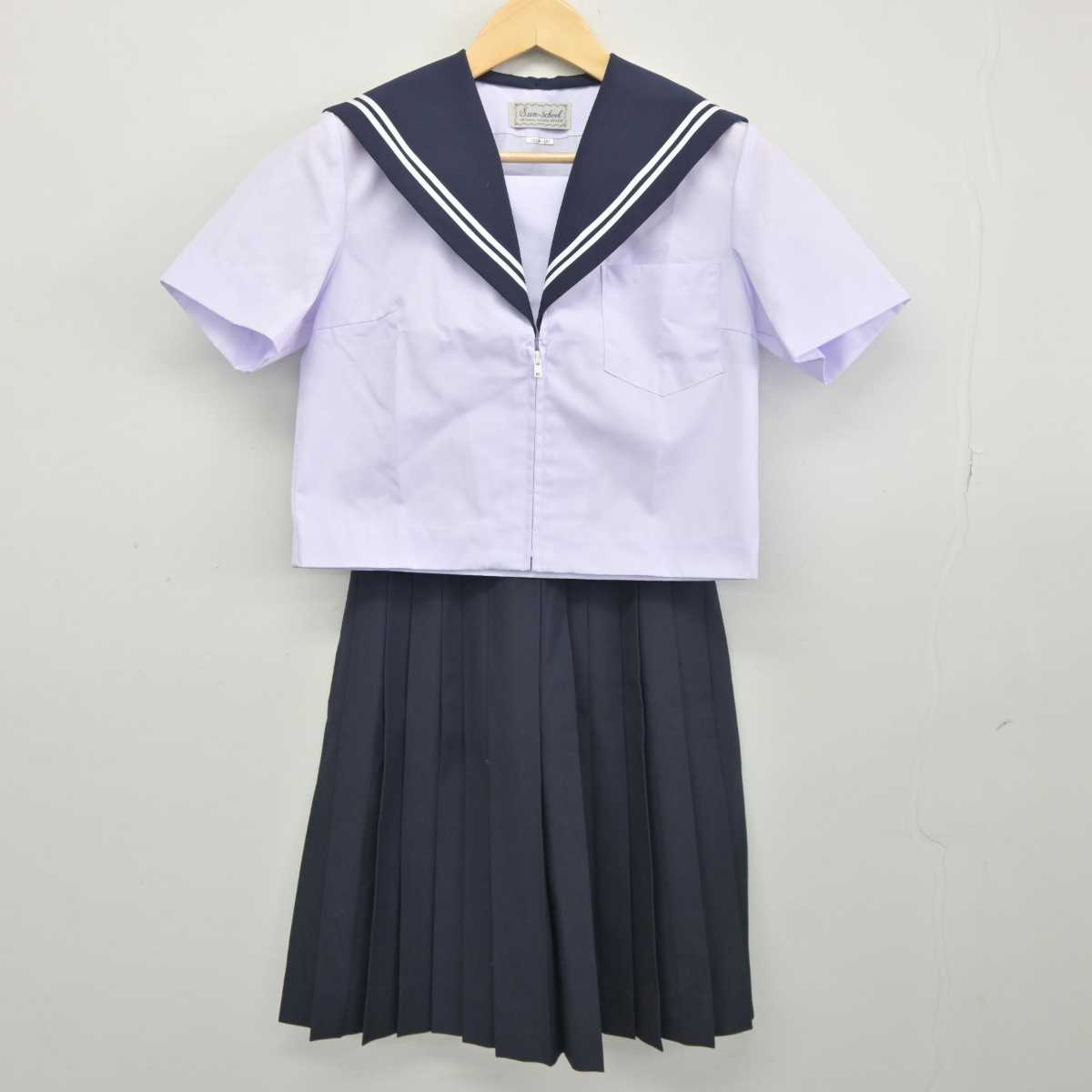 【中古】愛知県 富田中学校 女子制服 3点 (セーラー服・スカート) sf044821