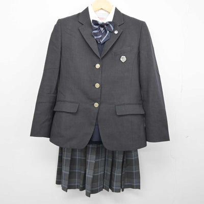 【中古】東京都 国本女子中学校・高等学校 女子制服 5点 (ブレザー・ニット・シャツ・スカート) sf044828